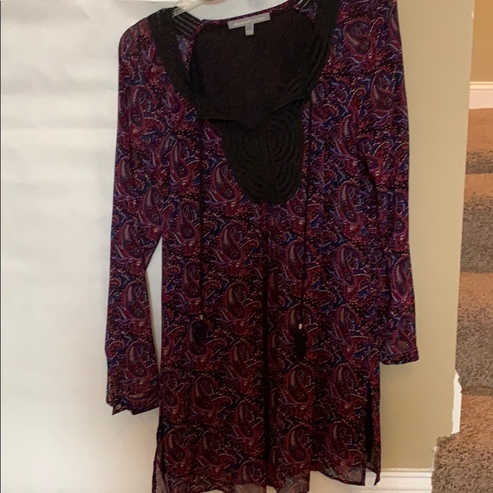Tunic length lined top